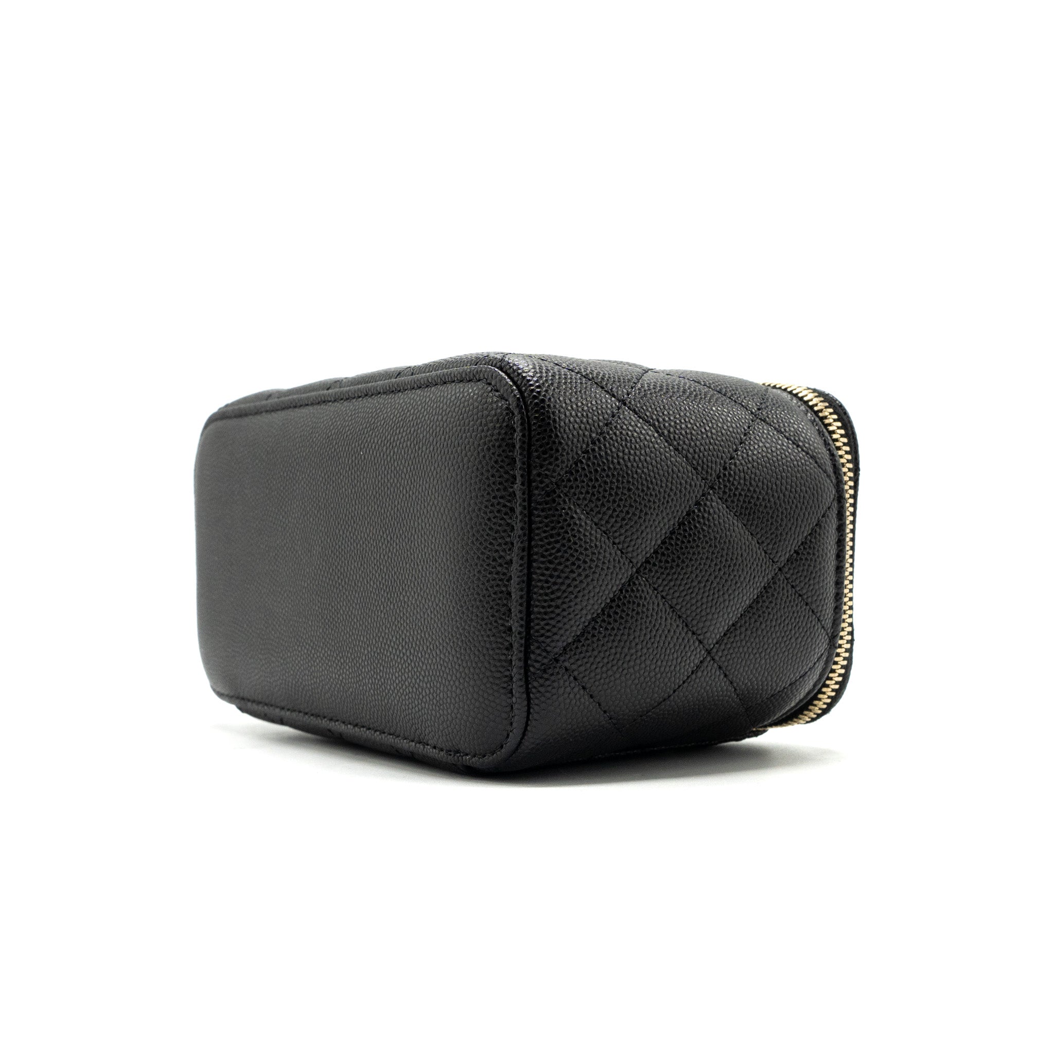CHANEL LONG VANITY WITH CHAIN CAVIAR BLACK LGHW