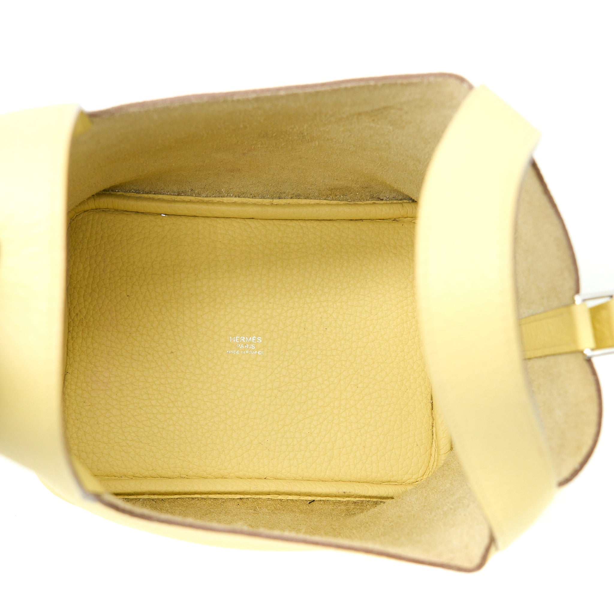 HERMES PICOTIN 18 LOCK BAG CLEMENCE 1Z JAUNE POUSSIN SHW
