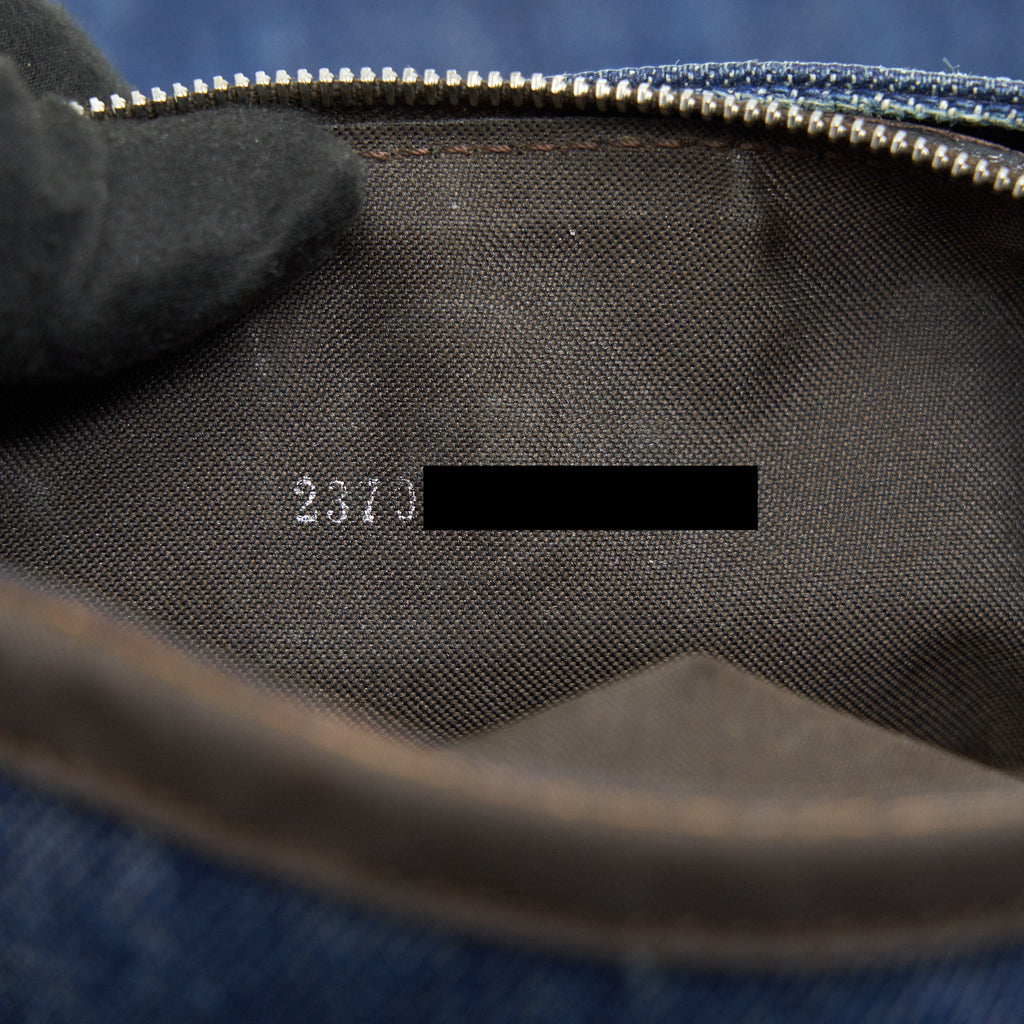 FENDI VINTAGE DENIM MAMMA BAGUETTE SHOULDER BAG