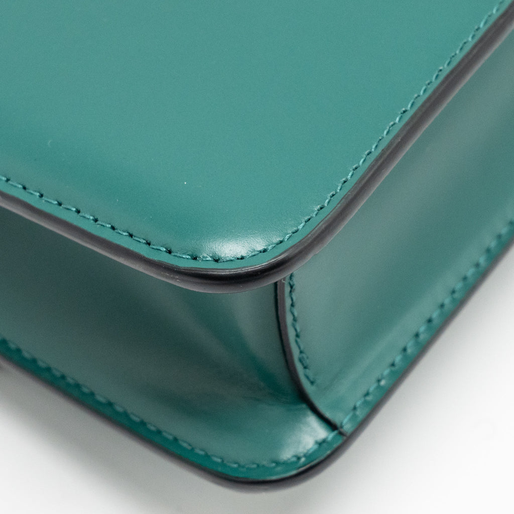 BVLGARI SERPENTI FOREVER WALLET ON CHAIN CALFSKIN GREEN LGHW