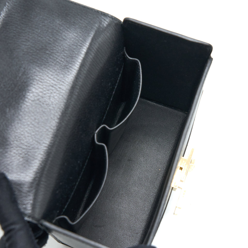 HERMES CINHETIC BAG CHEVRE CHAMKILA BLACK GHW