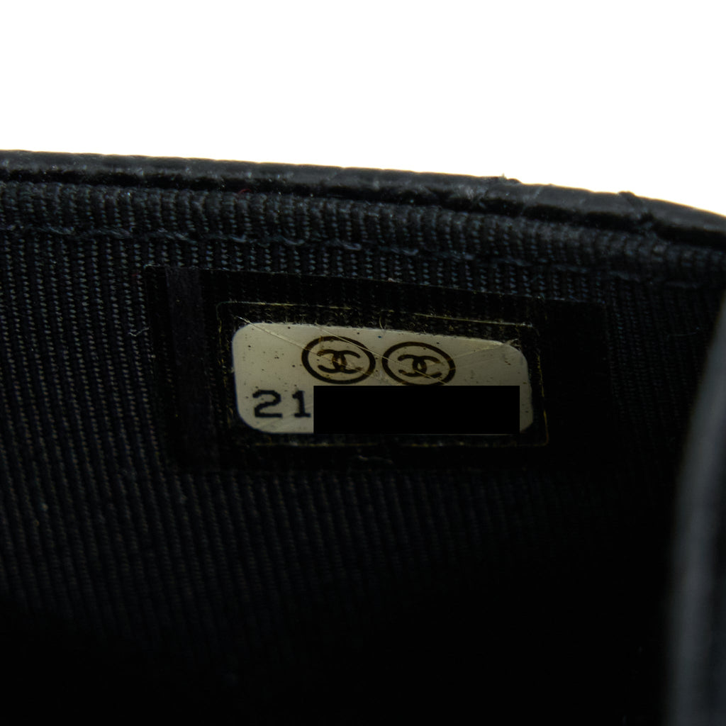 CHANEL CLASSIC WALLET ON CHAIN CAVIAR BLACK GHW
