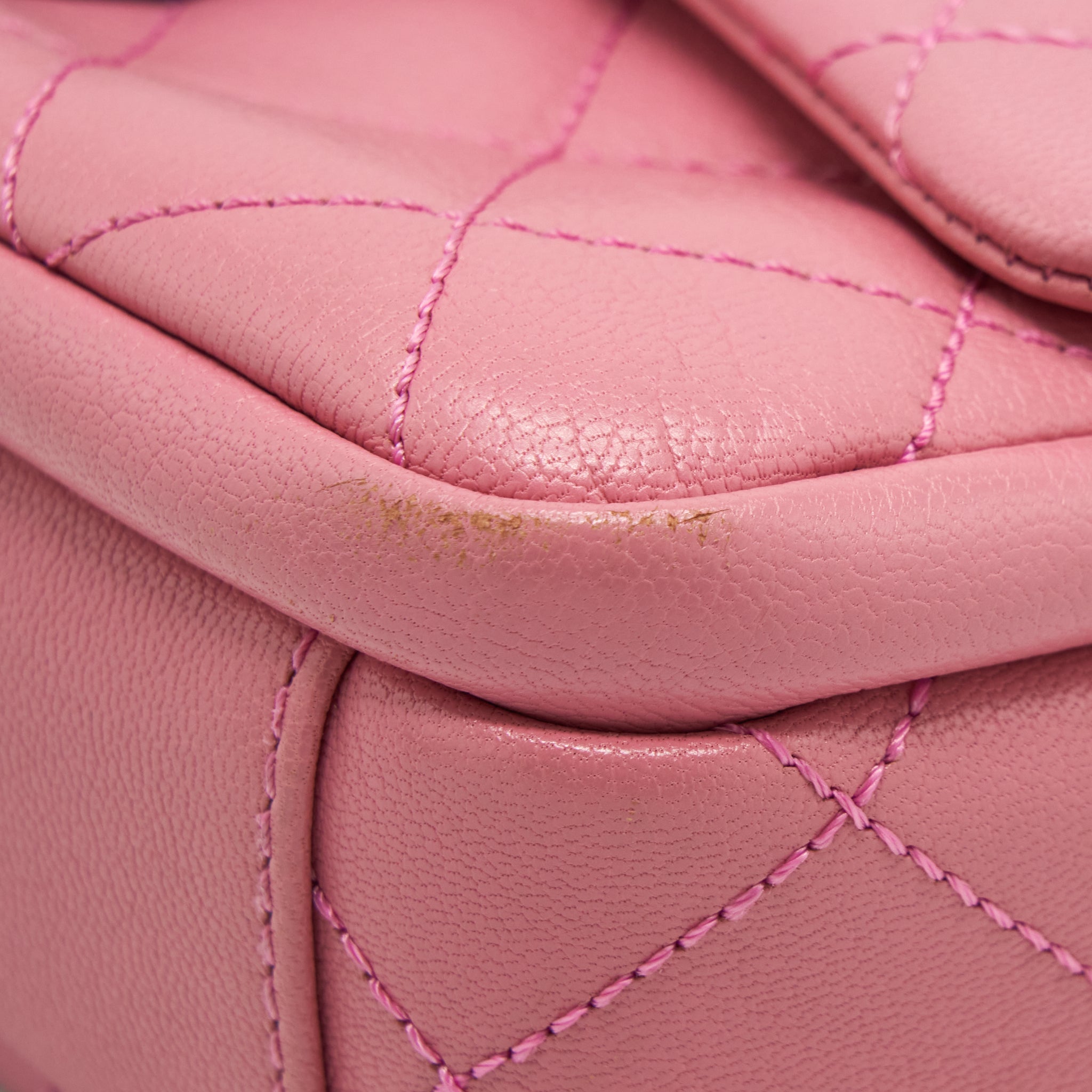 CHANEL QUILTED FLAP CROSS BODY BAG PINK WITH RUTHENIUM HARDWARE
