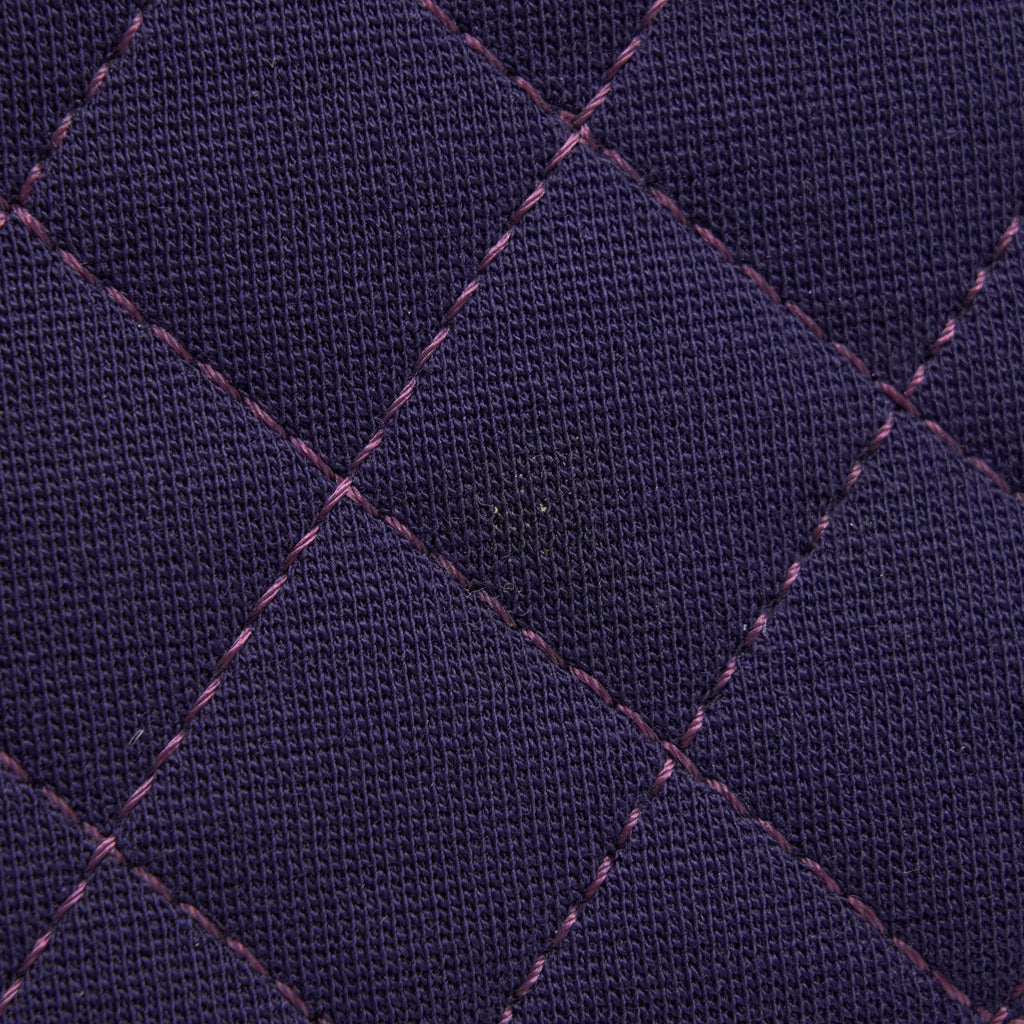 CHANEL 2.55 REISSUE 226 DOUBLE FLAP BAG FABRIC PURPLE RUTHENIUM SLIVER HARDWARE