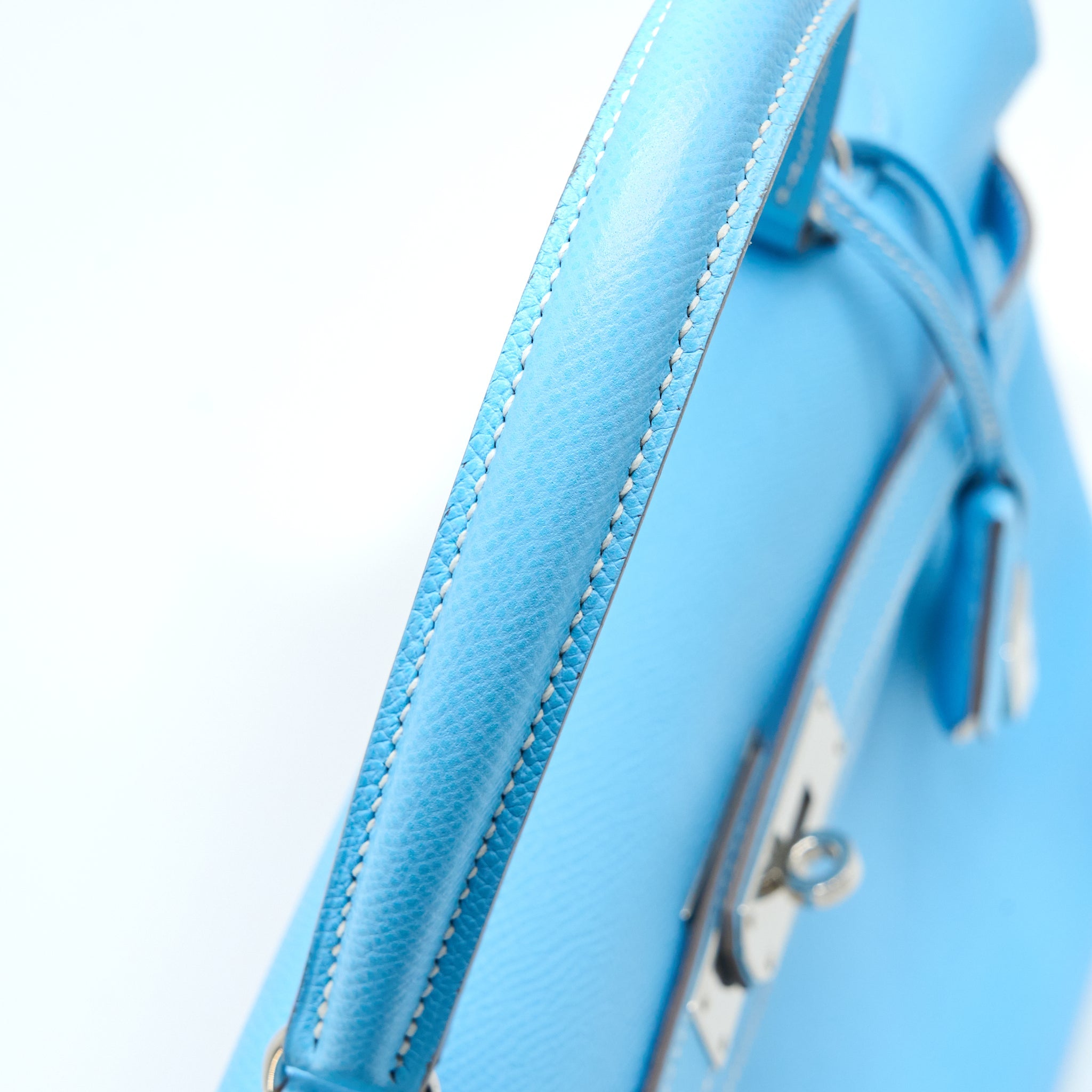 HERMES KELLY 35 EPSOM 7N BLUE CELESTE SHW