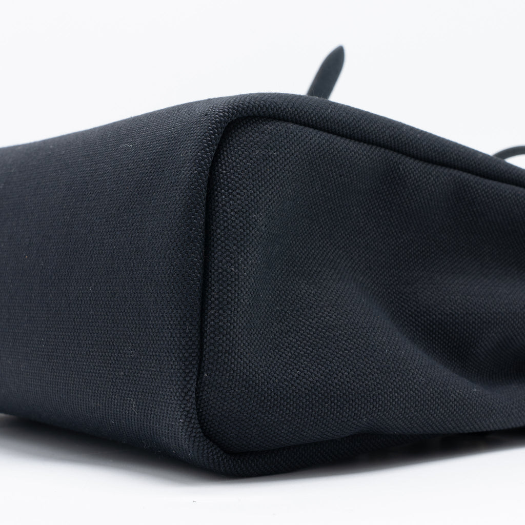 HERMES HERBAG ZIP 31 BAG CANVAS/HUNTER BLACK GHW