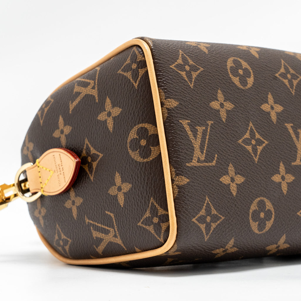 LOUIS VUITTON SPEEDY BANDOULIERE 20 MONOGRAM  CANVAS BLACK STRAP GHW