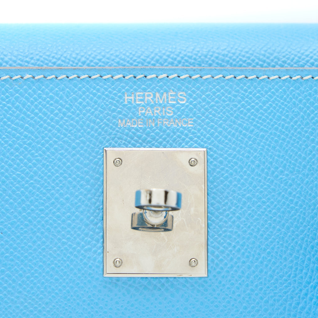 HERMES KELLY 35 EPSOM 7N BLUE CELESTE SHW
