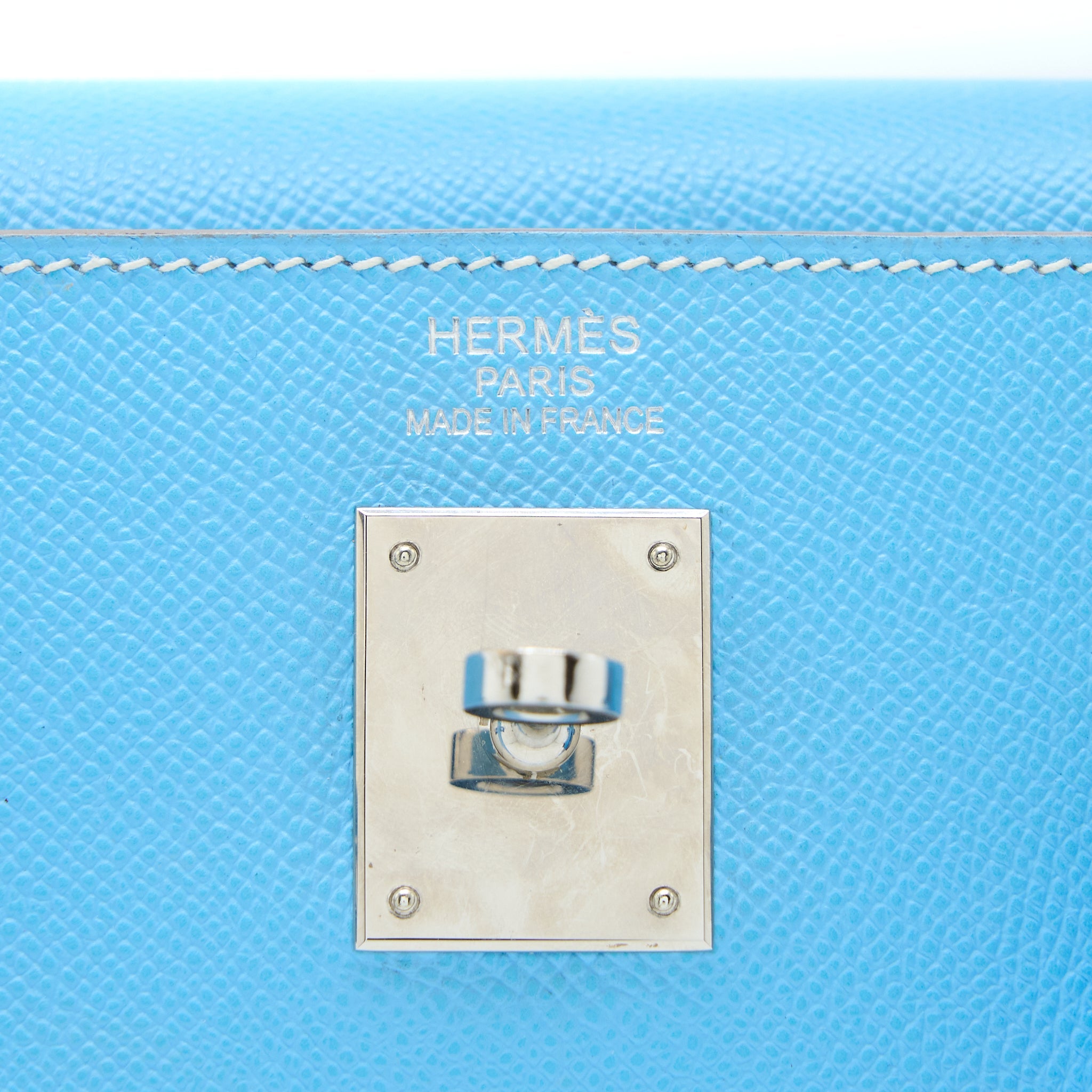 HERMES KELLY 35 EPSOM 7N BLUE CELESTE SHW