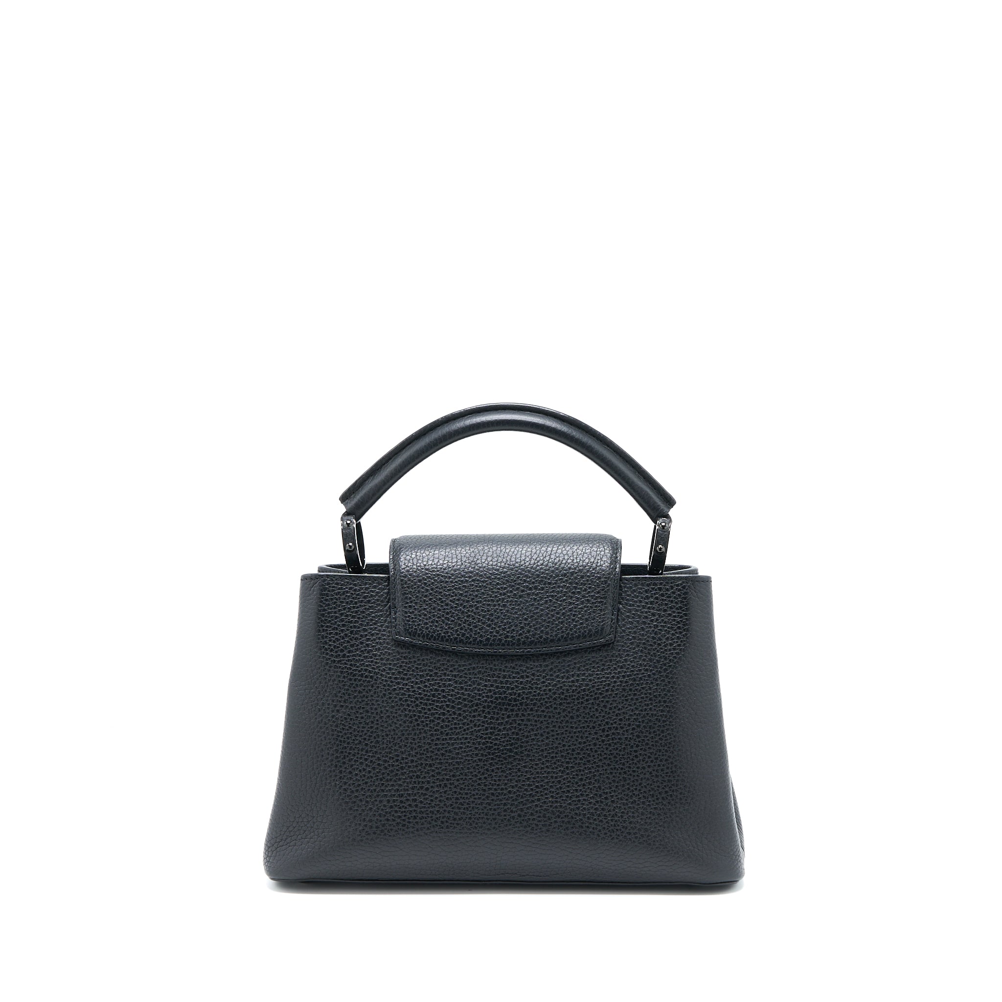 LOUIS VUITTON CAPUCINES BB TAURILLON SO BLACK WITH BLACK HARDWARE