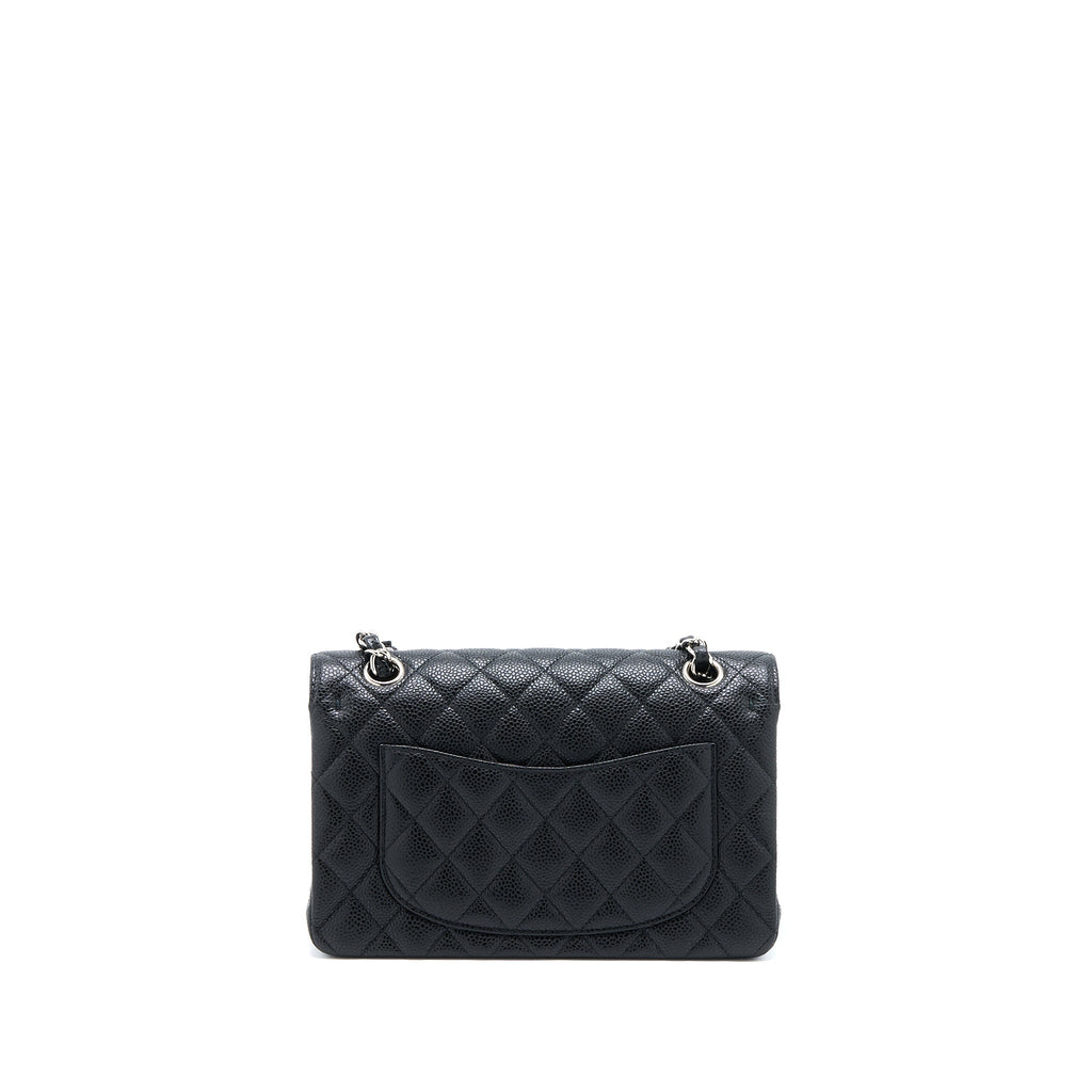 CHANEL SMALL CLASSIC FLAP BAG CAVIAR BLACK SHW(MICROCHIP)
