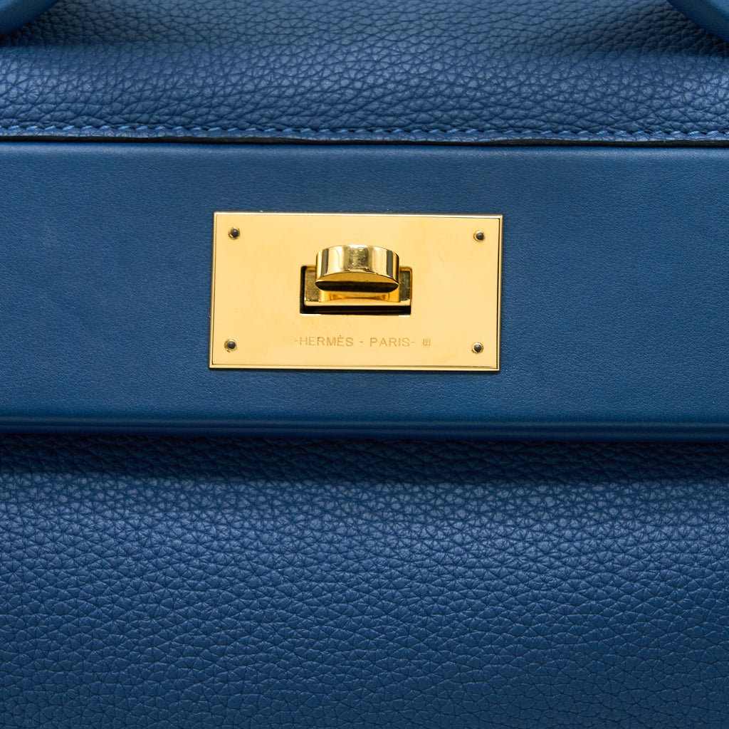 HERMES 24/24 2424-29 BAG TOGO/SWIFT S4 DEEP BLUE GHW