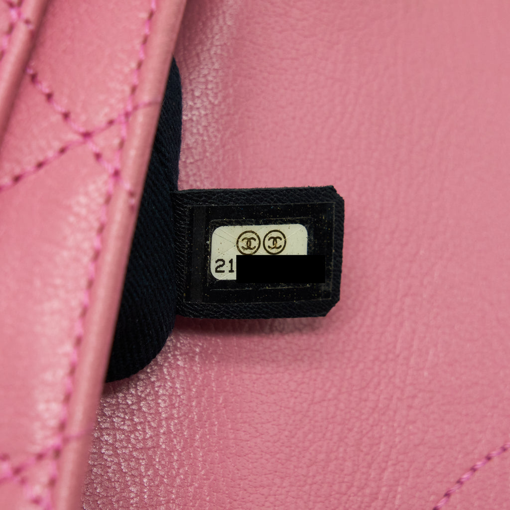 CHANEL QUILTED FLAP CROSS BODY BAG PINK WITH RUTHENIUM HARDWARE
