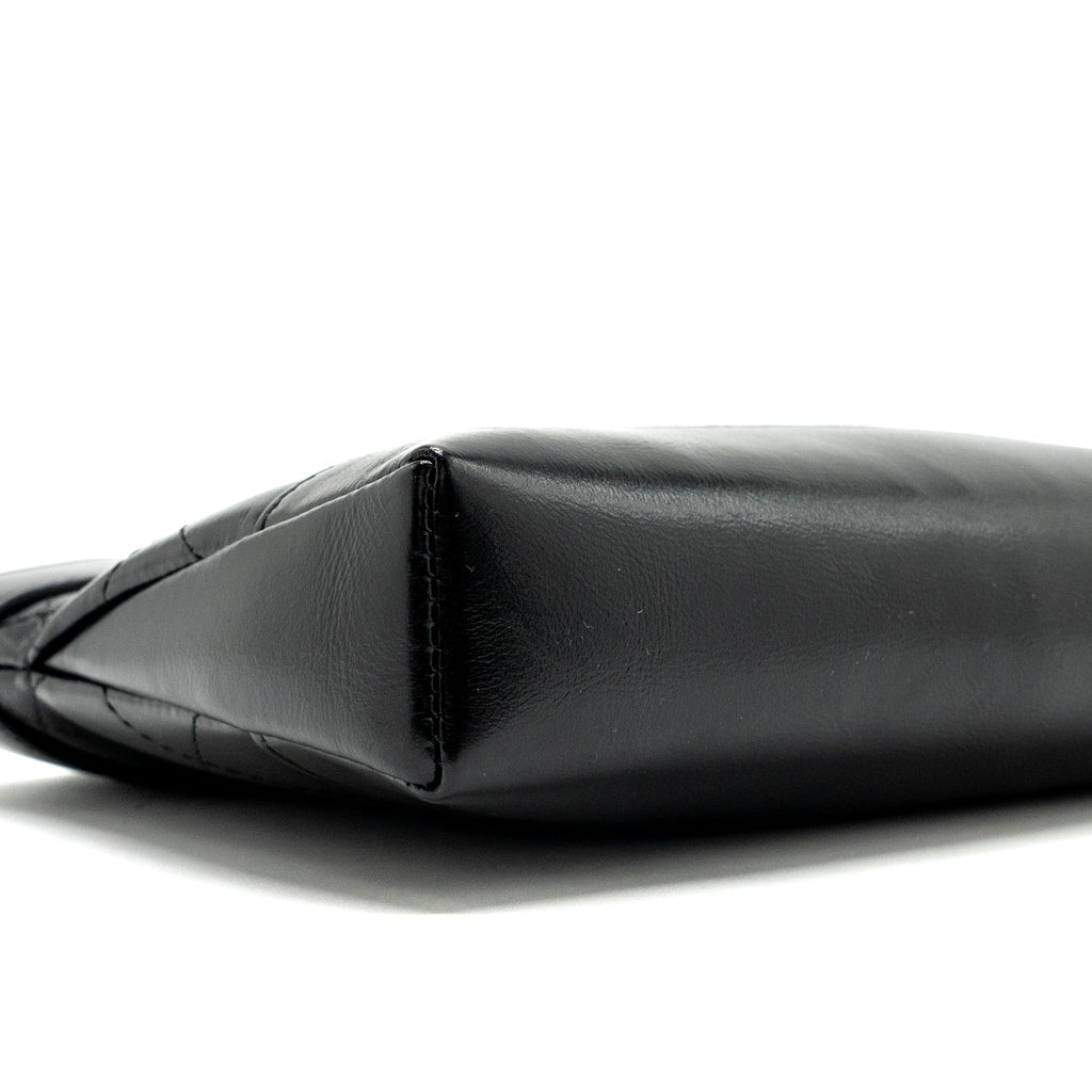 CHANEL 24C MINI 31 CLUTCH WITH CHAIN SHINY CALFSKIN BLACK LGHW (MICROCHIP)