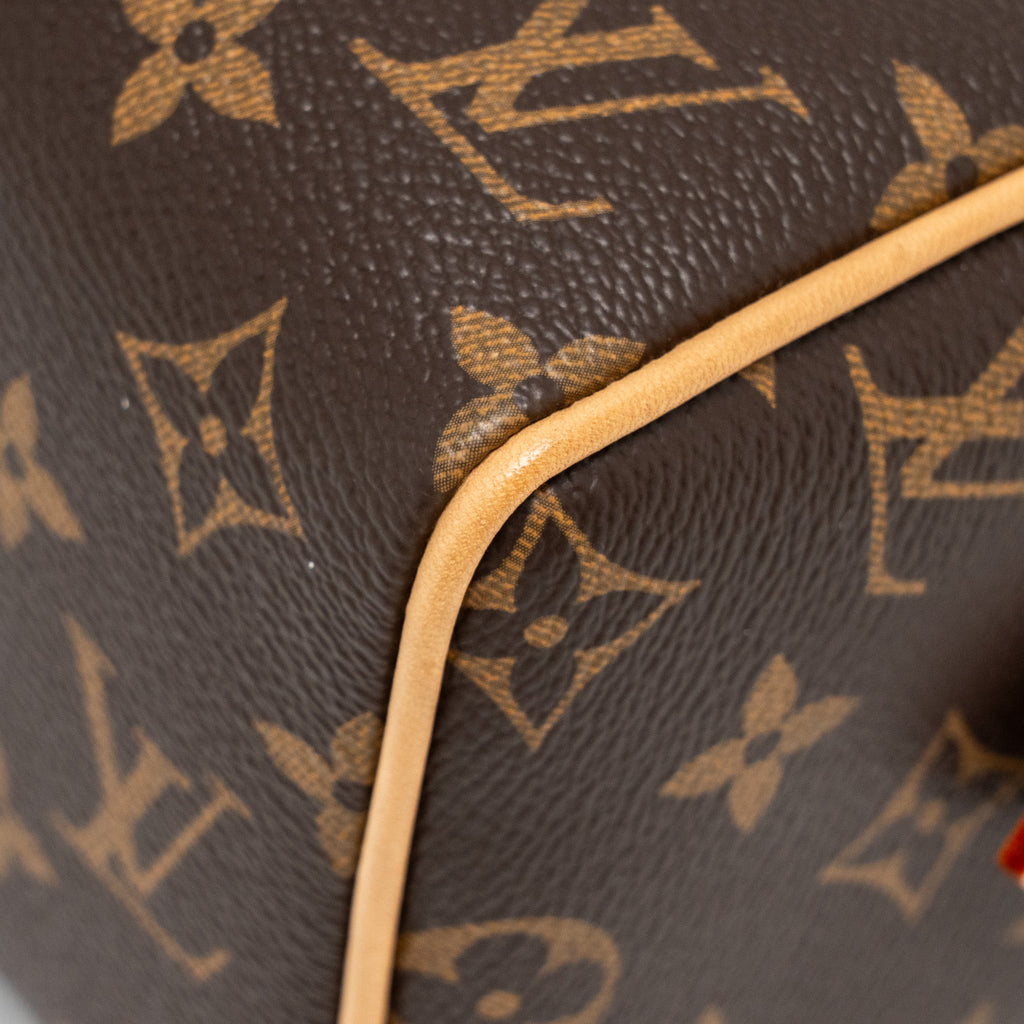 LOUIS VUITTON SPEEDY BANDOULIERE 20 MONOGRAM  CANVAS BLACK STRAP GHW