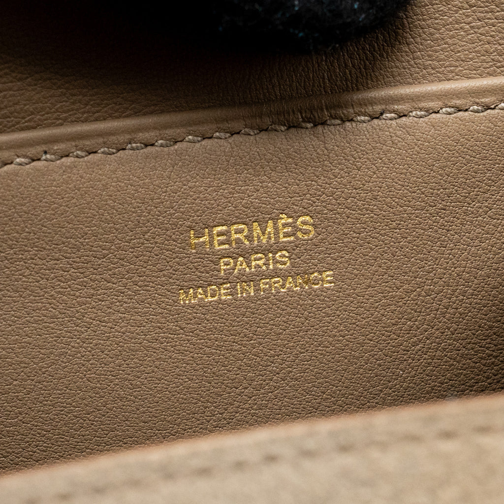 HERMES MINI LINDY GRIZZLY/SWIFT GRIS CAILLOU/ETOUPE GHW