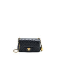 CHANEL PEARL CRUSH MINI RECTANGULAR FLAP BAG LAMBSKIN BLACK GHW