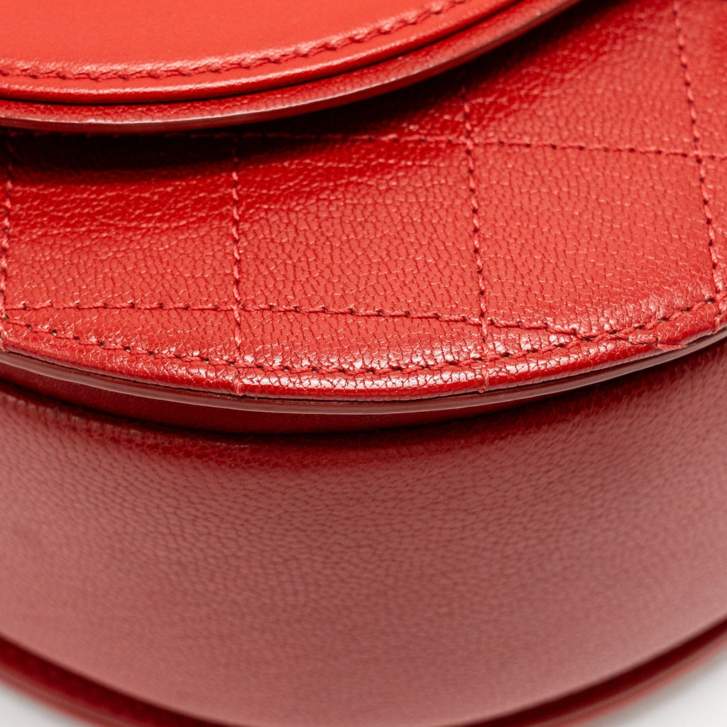 CHANEL MEDIUM COCO CURVE FLAP BAG CALFSKIN RED GHW