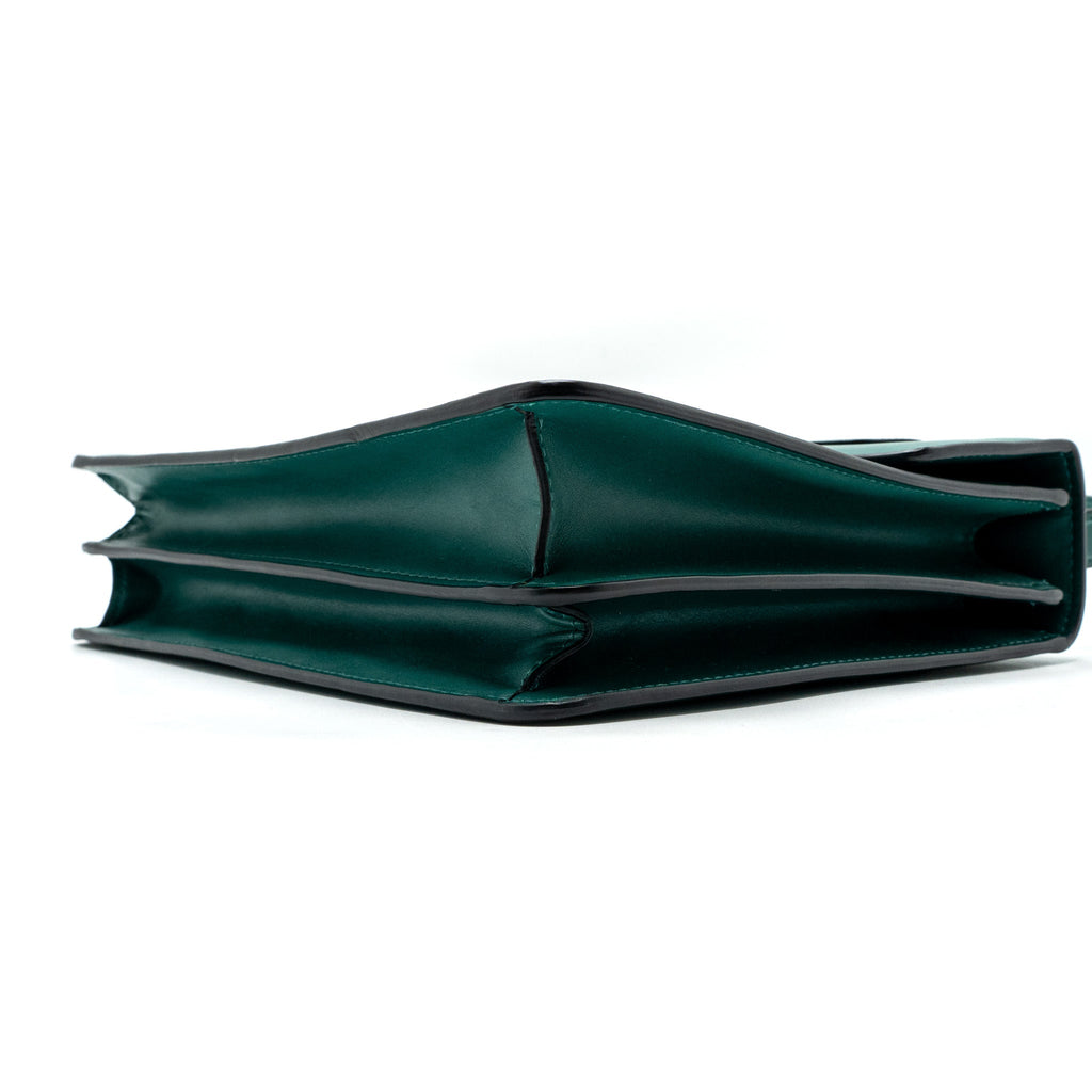 BVLGARI TOP HANDLE SERPENTI BAG CALFSKIN GREEN LGHW
