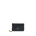 CHANEL CLASSIC WALLET ON CHAIN CAVIAR BLACK GHW (MICROCHIP)