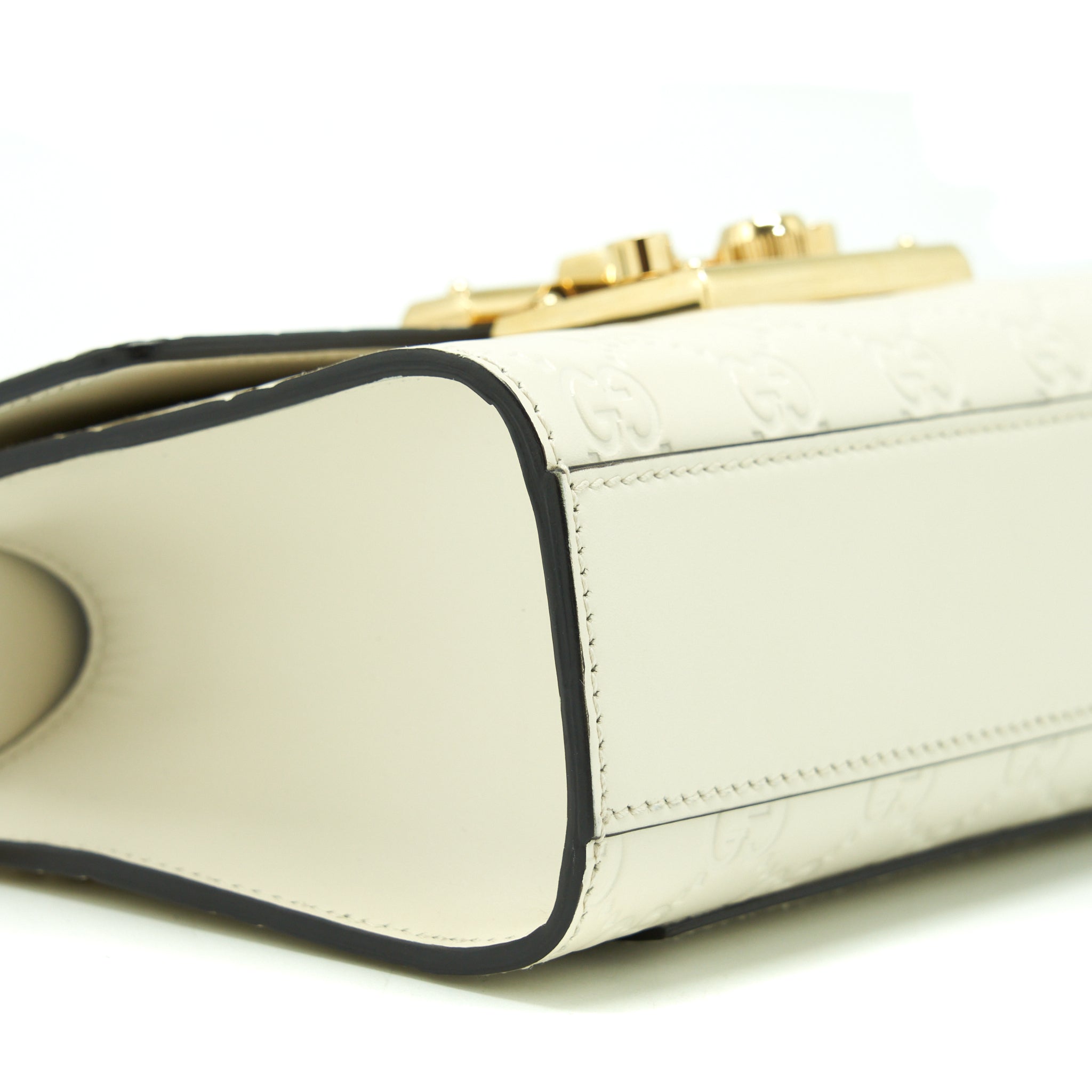 GUCCI SMALL PADLOCK WHITE GHW