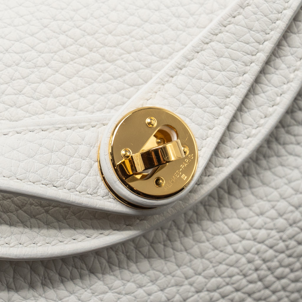 HERMES MINI LINDY II CLEMENCE NEW WHITE GHW
