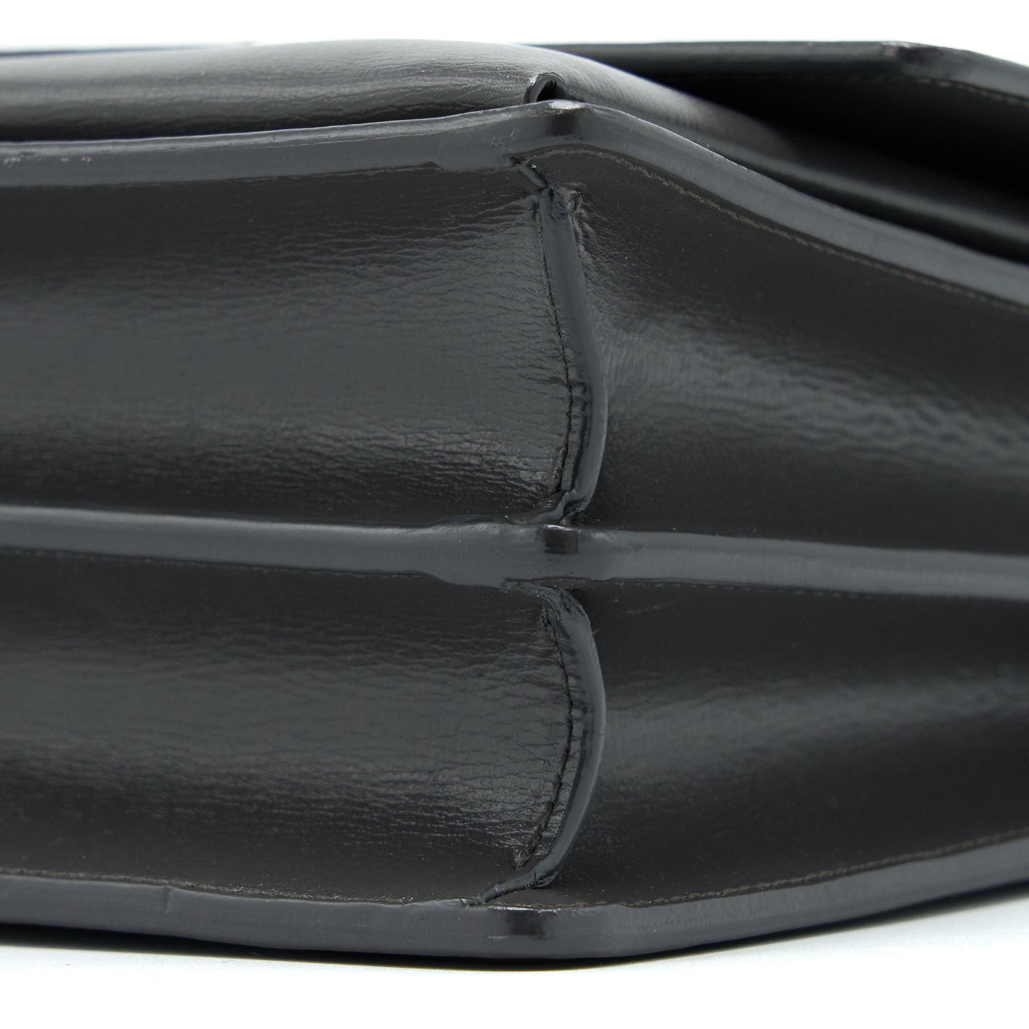 SAINT LAURENT SUNSET CHAIN BAG CALFSKIN DARK GREY SHW