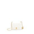CHANEL PEARL CRUSH MINI SQUARE FLAP BAG LAMBSKIN WHITE GHW(MICROCHIP)