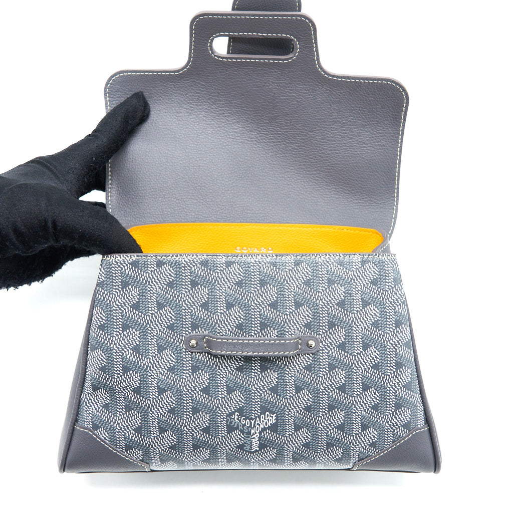 GOYARD MINI SAIGON GOYARDINE CANVAS GREY SHW