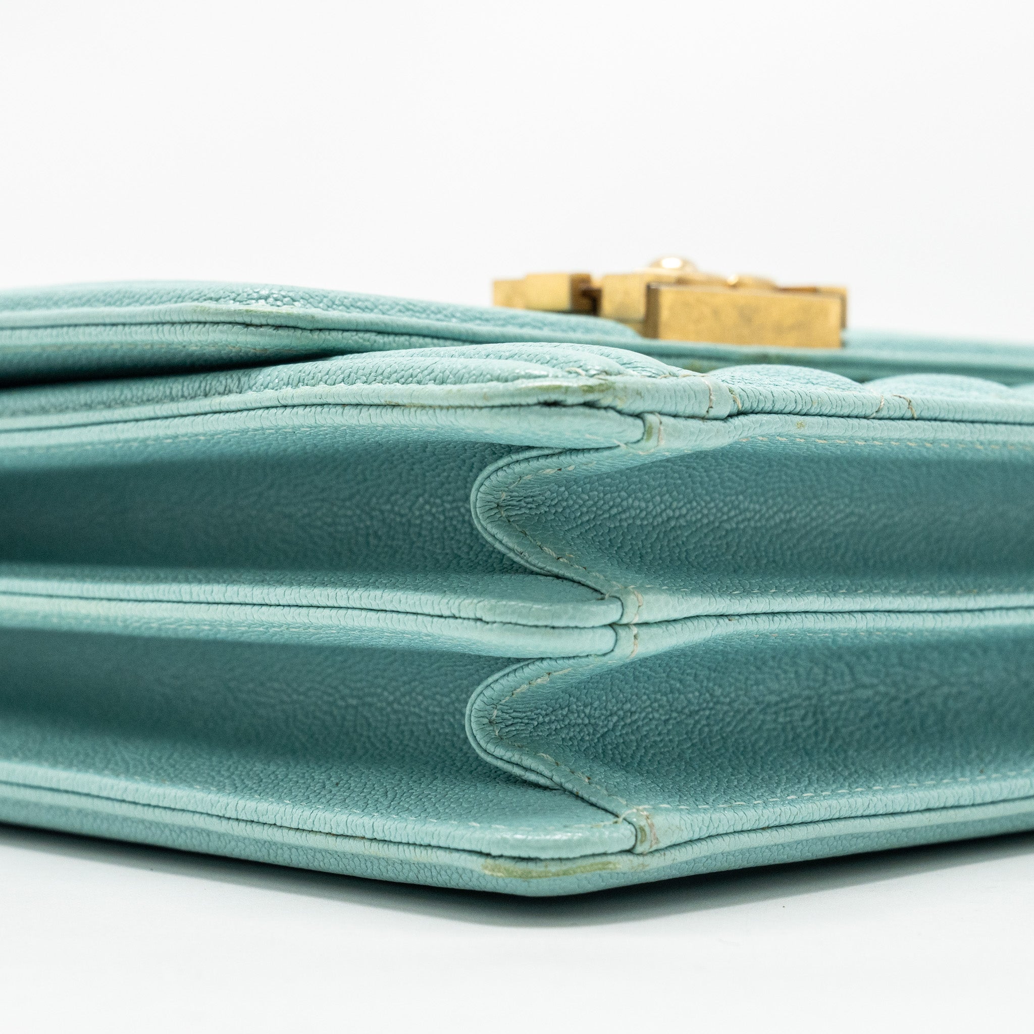 CHANEL NORTH SOUTH BOY BAG CAVIAR LIGHT BLUE GHW
