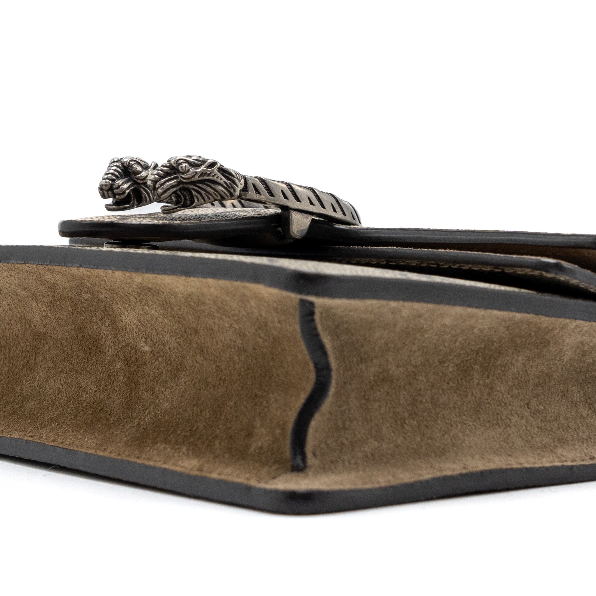 GUCCI SUPER MINI DIONYSUS GG SUPREME CANVAS/SUEDE BROWN SHW