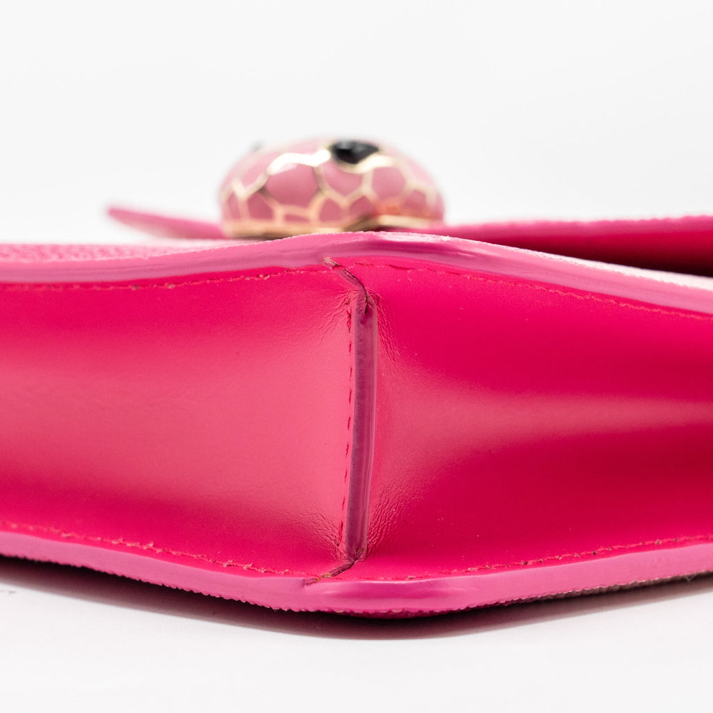 BVLGARI SERPENTI FOREVER BAG GALUCHAT IRIDESCENT PINK GHW