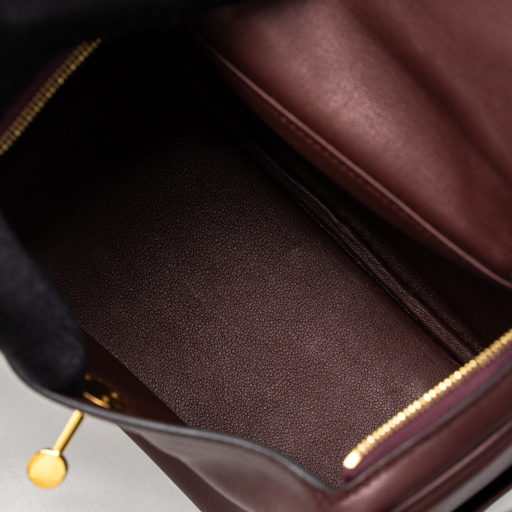 HERMES MINI LINDY SWIFT BORDEAUX GHW