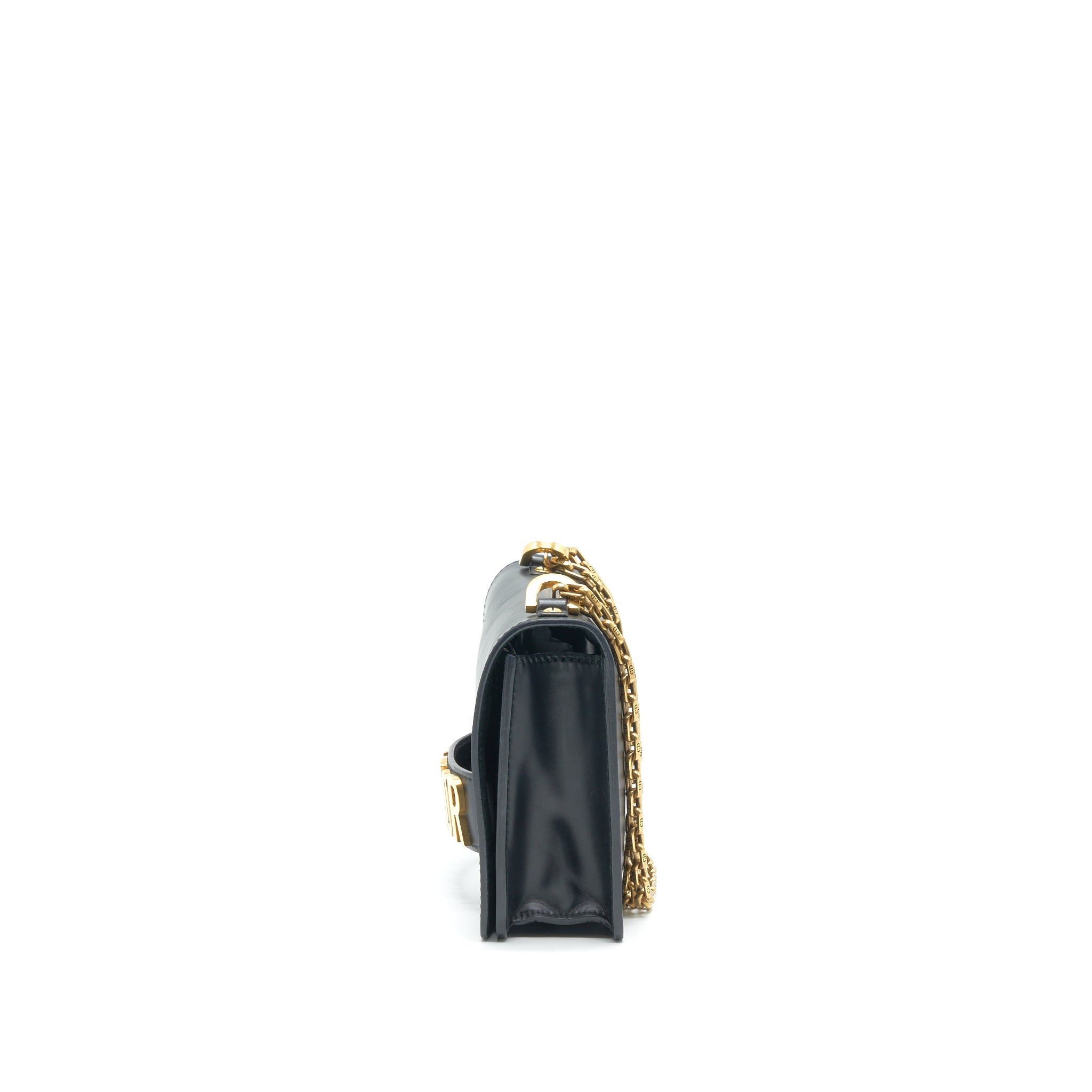 DIOR JADIOR FLAP BAG / CLUTCH WITH CHAIN BLACK GHW