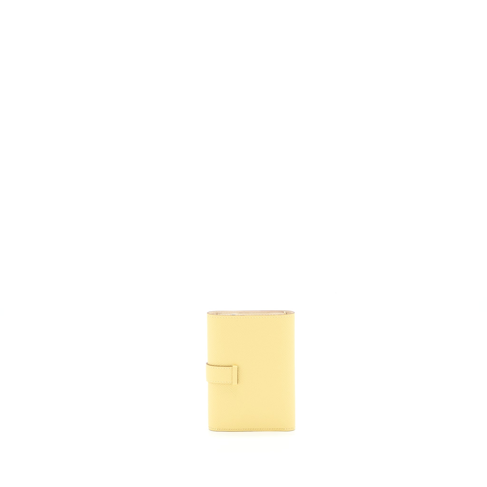 HERMES BEARN COMPACT WALLET EPSOM 1Z JAUNE POUSSIN SHW