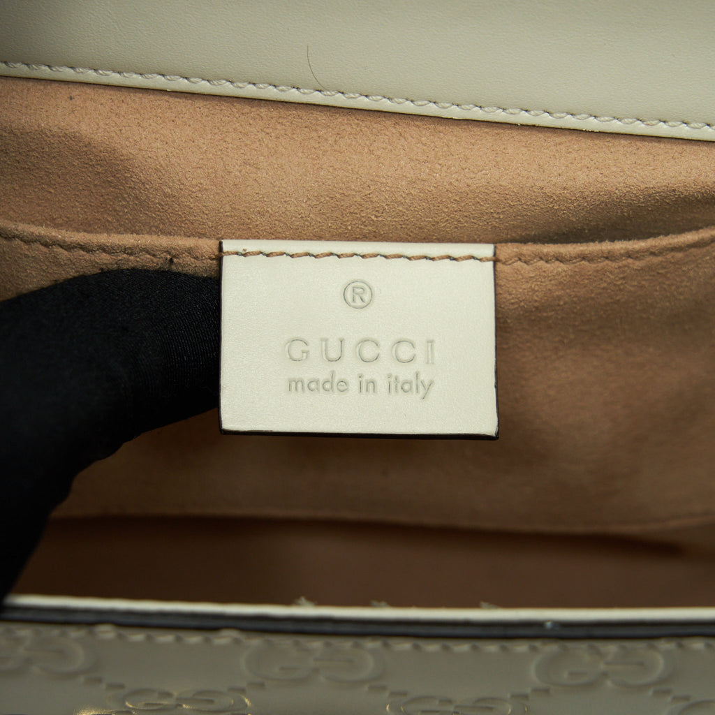 GUCCI SMALL PADLOCK WHITE GHW