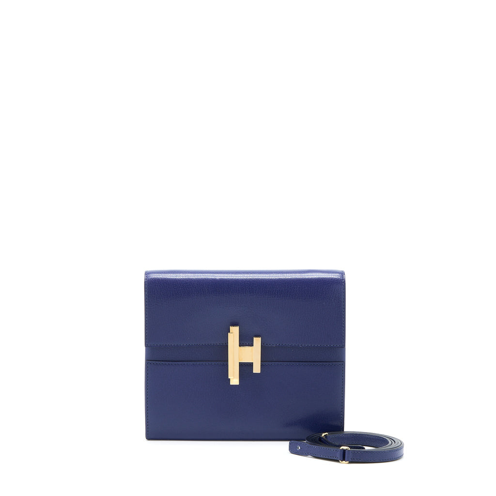 HERMES CINHETIC TO GO CHEVRE CHAMKILA BLUE SAPPHIRE GHW