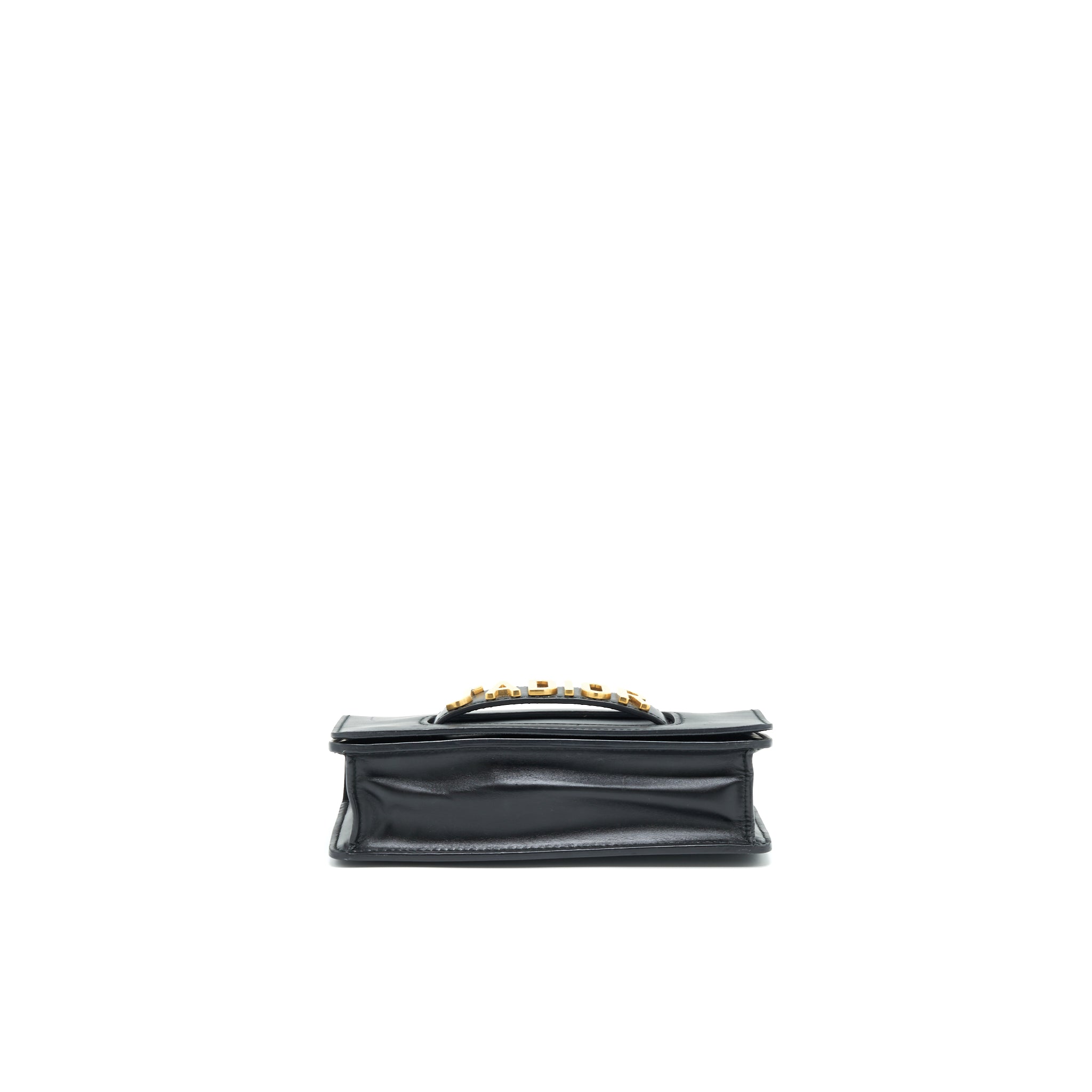 DIOR JADIOR FLAP BAG / CLUTCH WITH CHAIN BLACK GHW