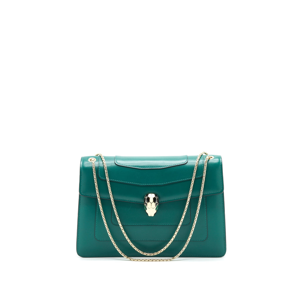 BVLGARI SERPENTI SHOULDER BAG GREEN
