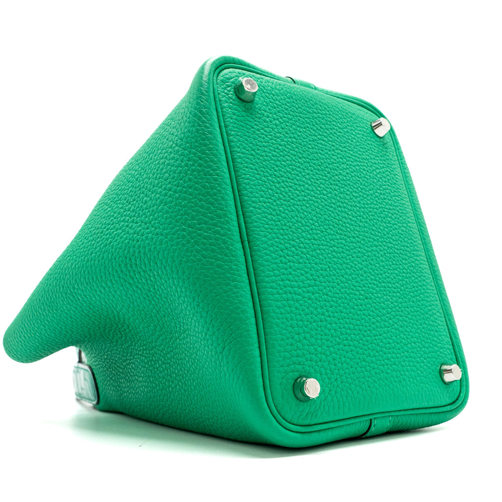 HERMES PICOTIN 18 LOCK BAG CLEMENCE /ALLIGATOR TOUCH MENTHE/VERT JADE SHW