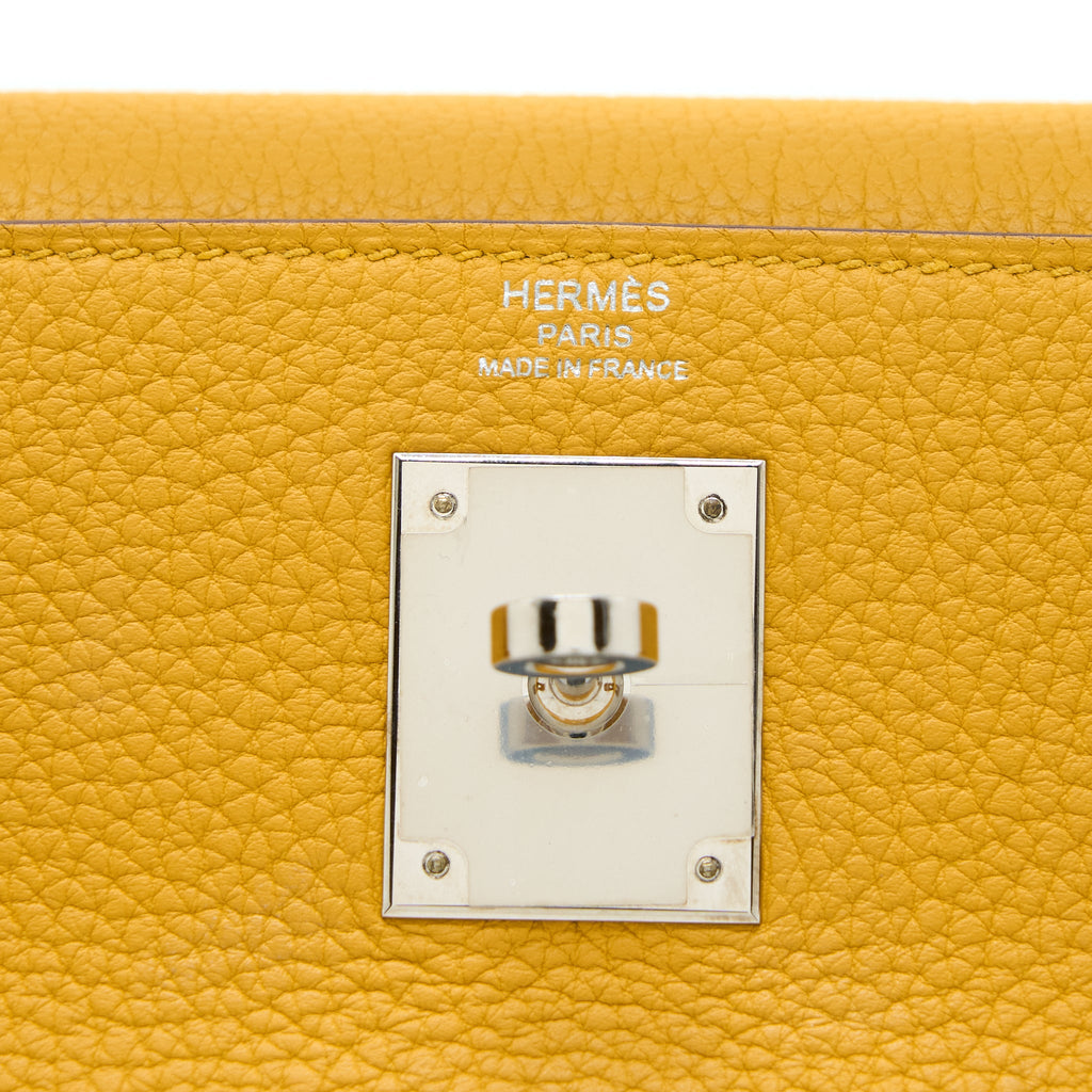 HERMES KELLY 28 TOGO 9D JAUNE AMBER SHW
