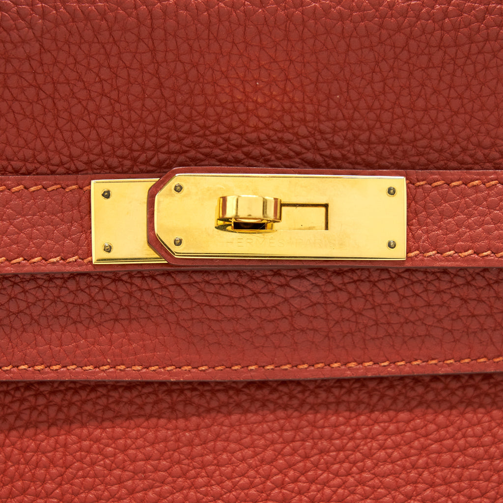 HERMES KELLY 35 TOGO VERMILLION GHW