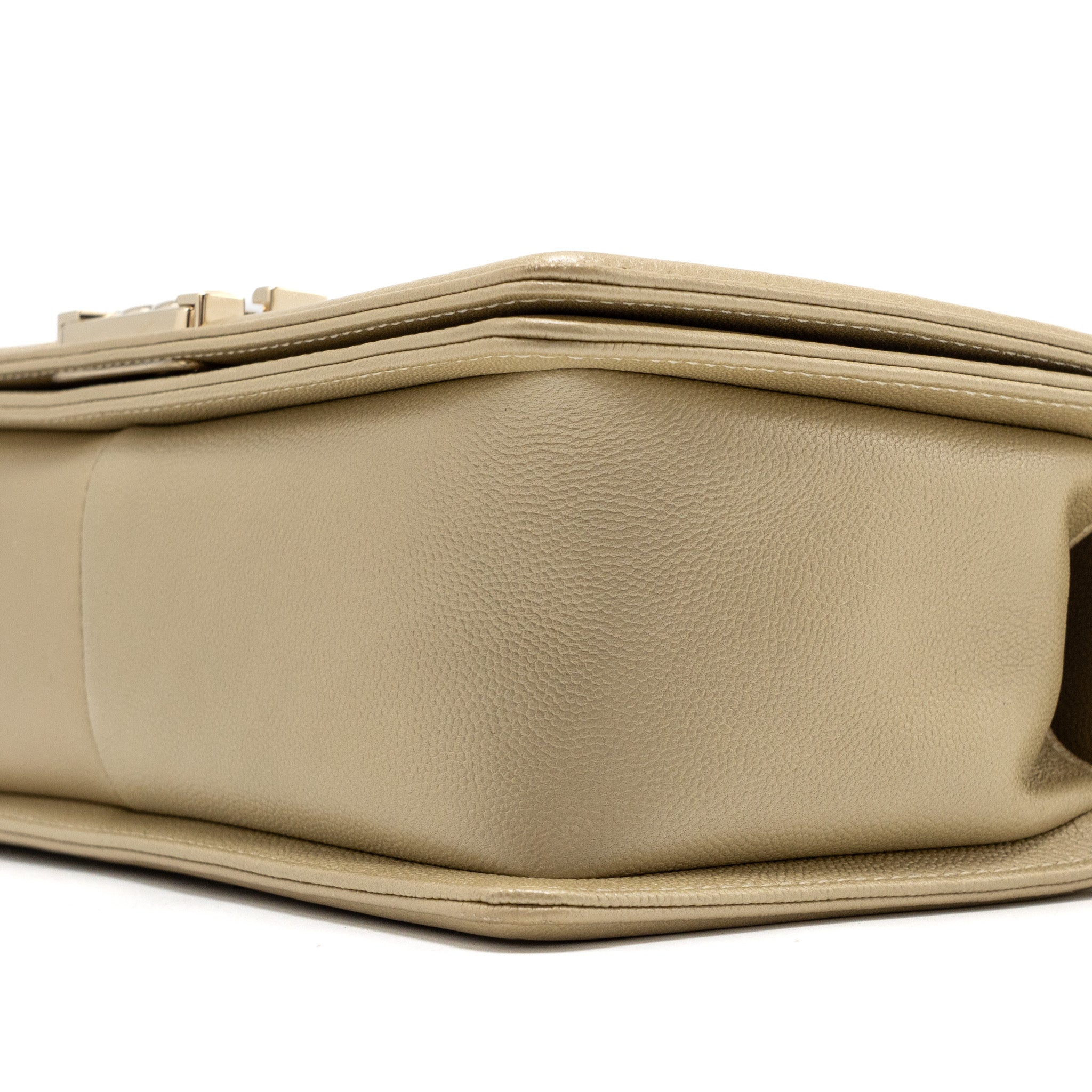 CHANEL MEDIUM BOY BAG CAVIAR GOLD LGHW