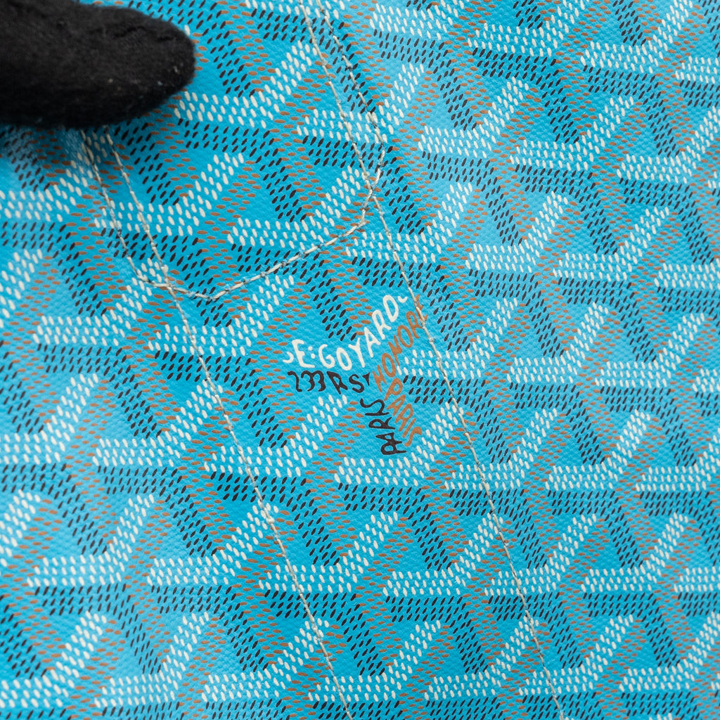 GOYARD BELHARRA BIARRITZ GOYARDLINE CANVAS LIGHT BLUE REVERSIBLE TOTE