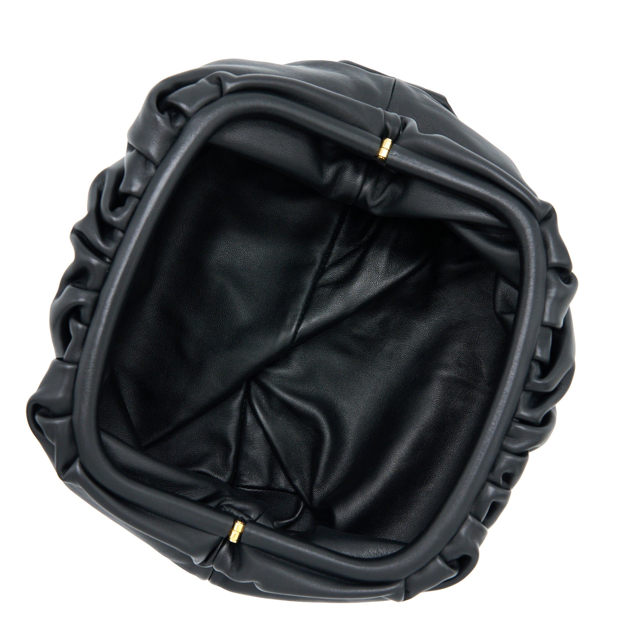 BOTTEGA VENETA TEEN POUCH CALFSKIN BLACK