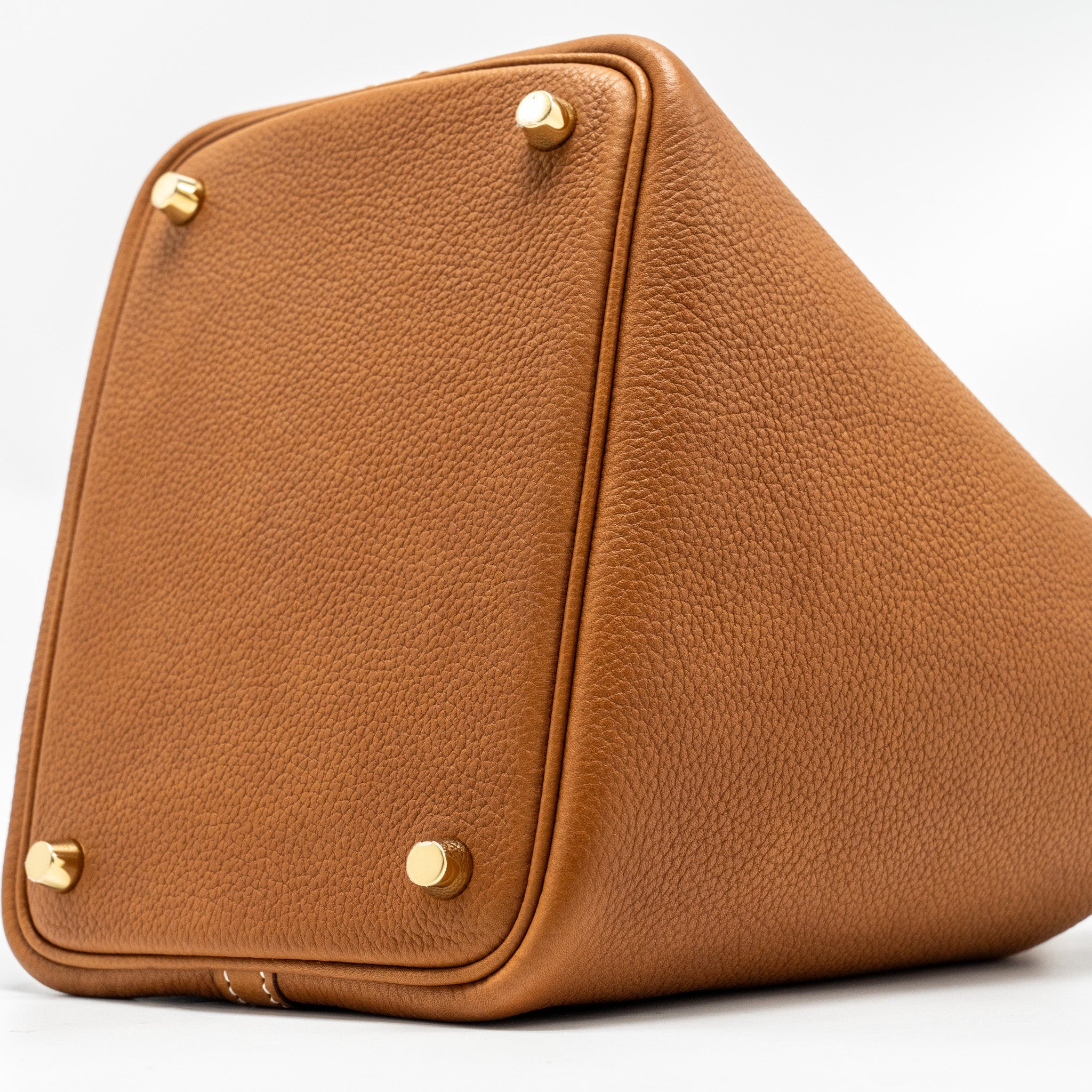 HERMES PICOTIN 18 LOCK BAG BARENIA FAUBOURG FAUVE GHW