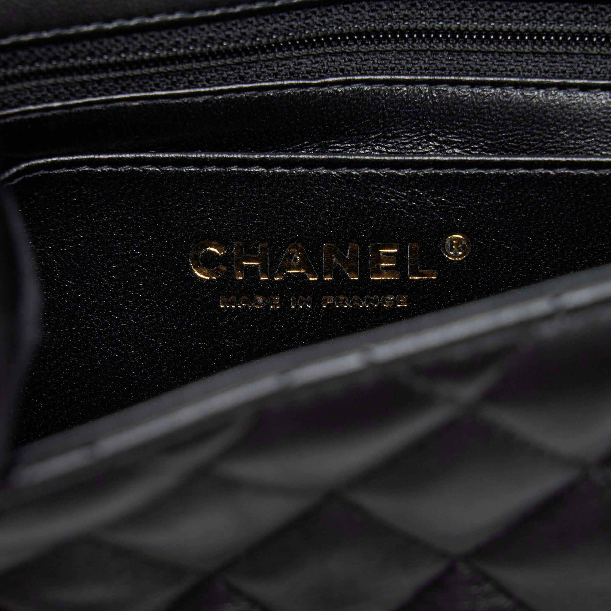 CHANEL MINI SQUARE FLAP BAG LAMBSKIN BLACK LGHW (MICROCHIP)
