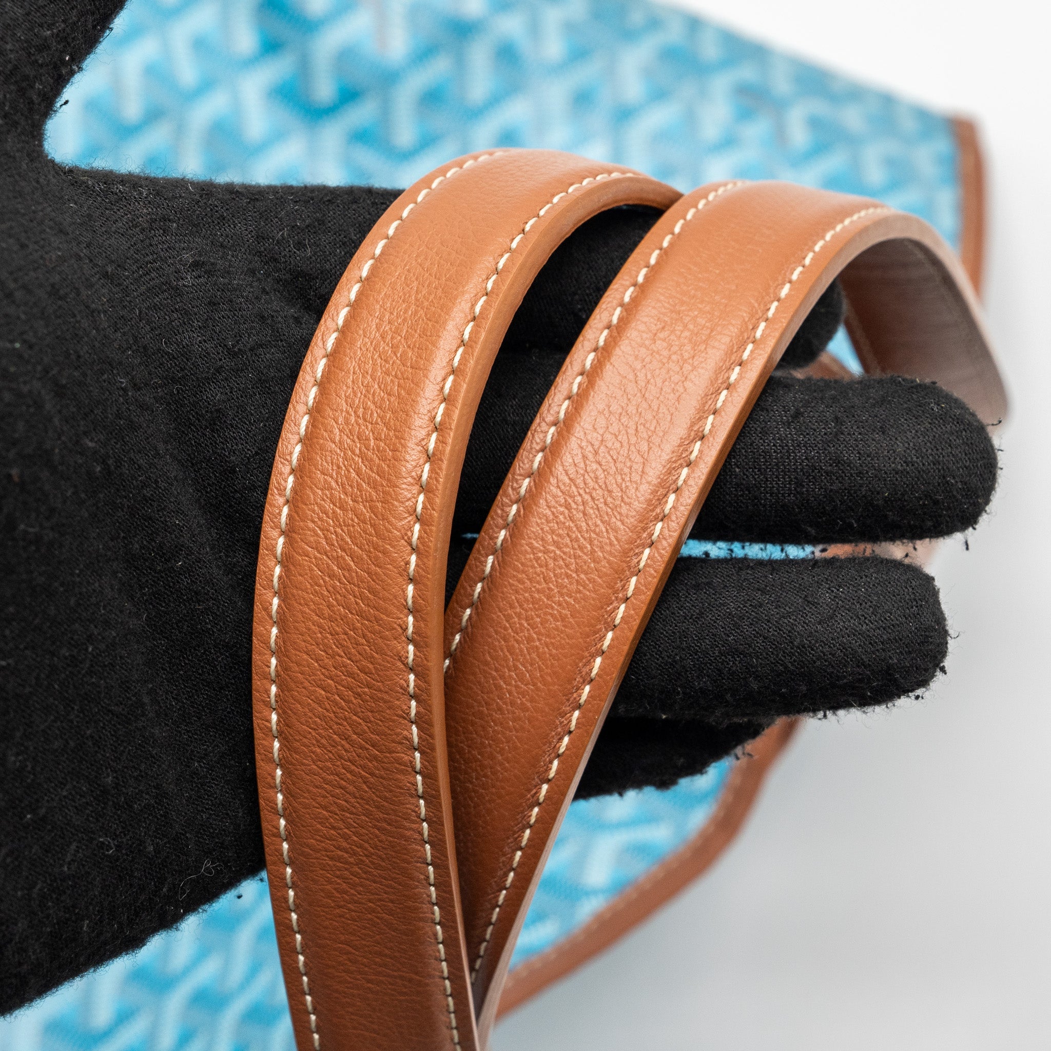 GOYARD BELHARRA BIARRITZ GOYARDLINE CANVAS LIGHT BLUE REVERSIBLE TOTE