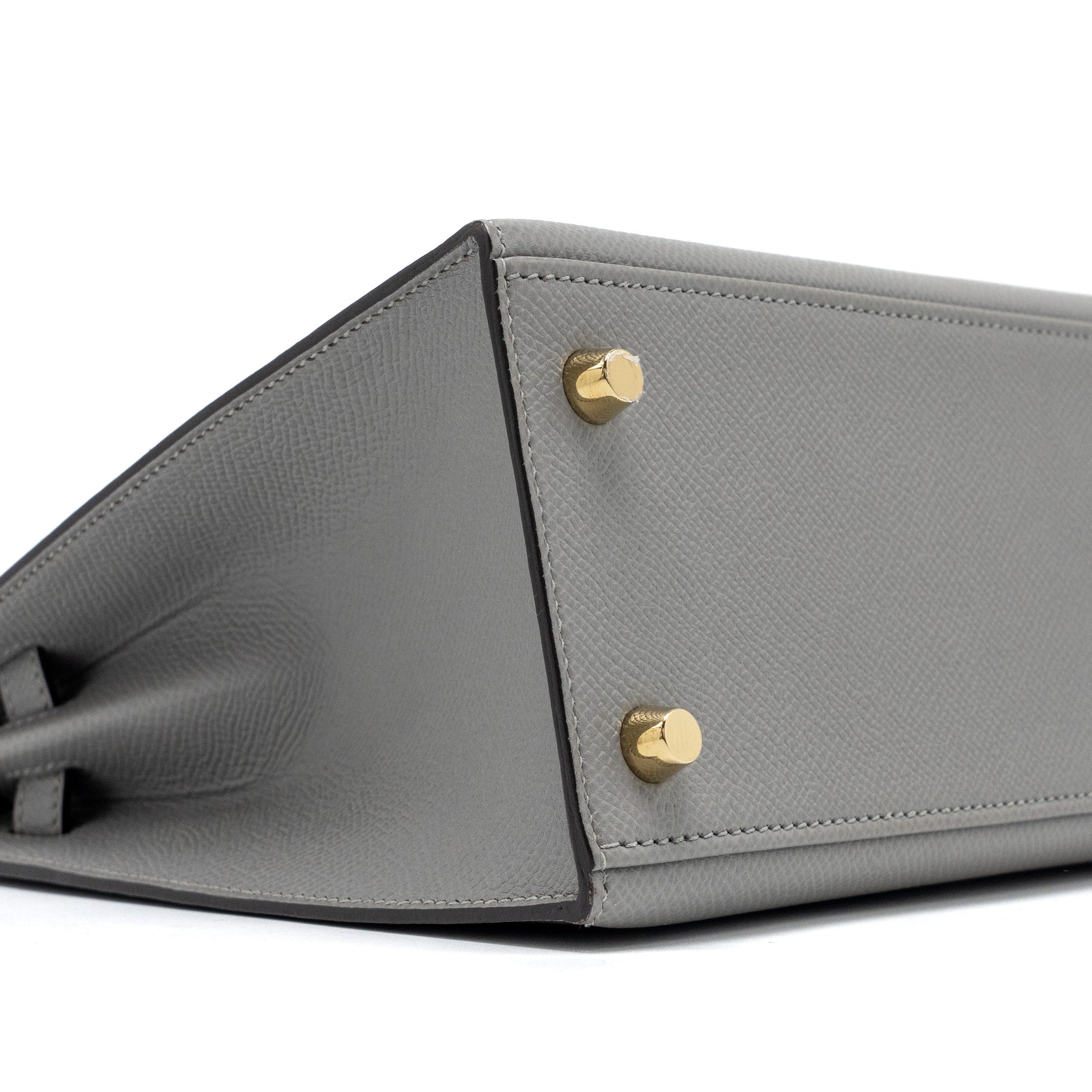 HERMES KELLY 25 SPECIAL ORDER EPSOM GRIS MOTTE / ROSE PURPLE GHW