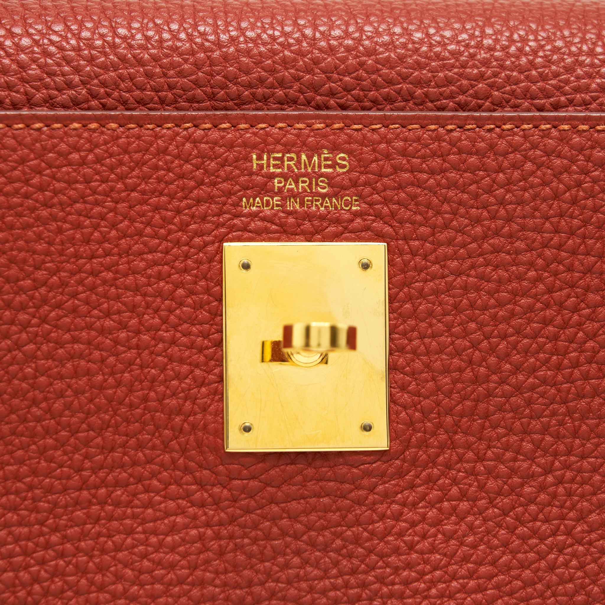 HERMES KELLY 35 TOGO VERMILLION GHW